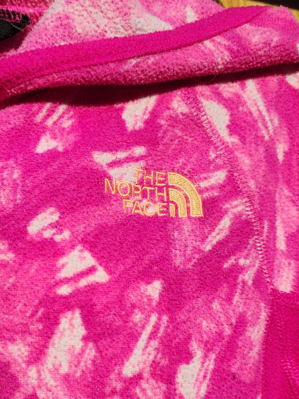 North Face 8-10 Girls' Pink Hooded Zip Jacket